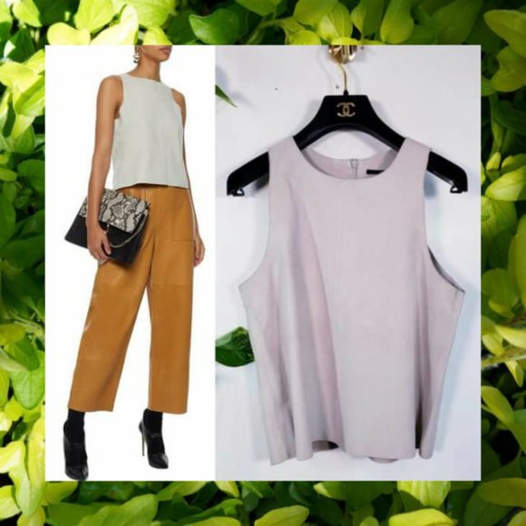 J Brand Tops - New $498 J BRAND 100% Lamb Suede Leather crop top